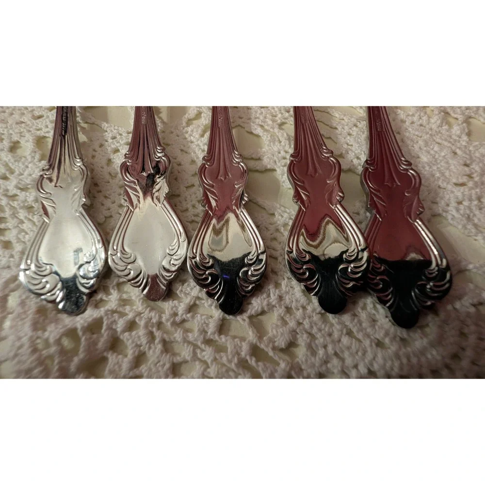 (5) 18/10 Reed & Barton Marlborough Heritage Stainless Serving Set Spoons Fork